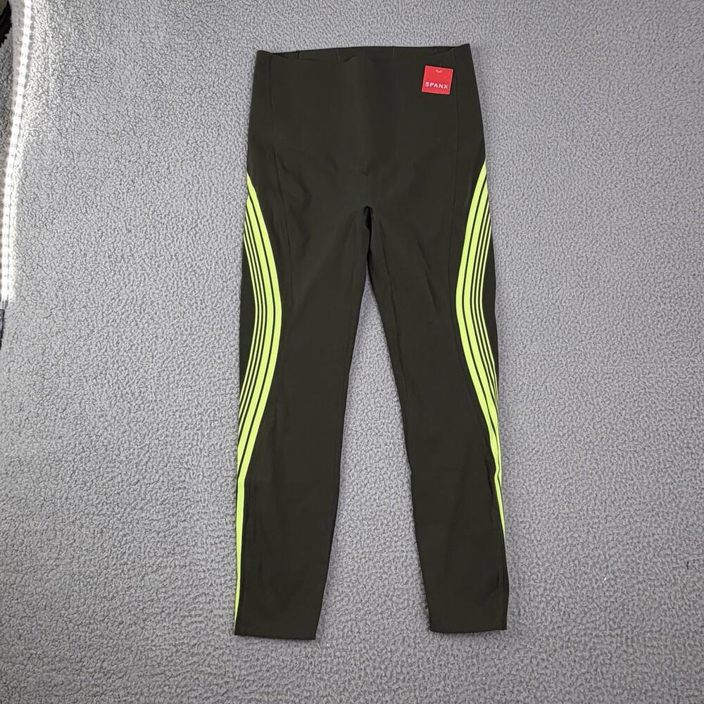 NWT Spanx Contour Stripe 7/8" Olive Green Leggings Size M (28x24) Active Pants